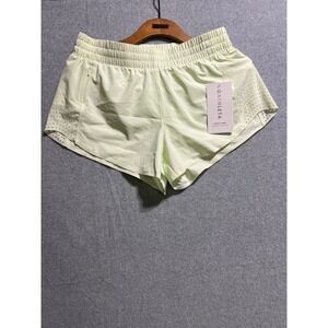 Athleta Hustle 3" Short Womens Small Pale Lime Green Running Athletic Shorts NWT